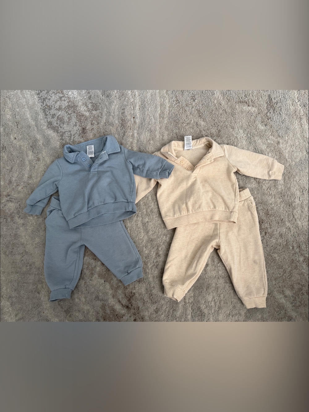 Bundle of 2 Baby Lounge Sets (Blue & Beige)